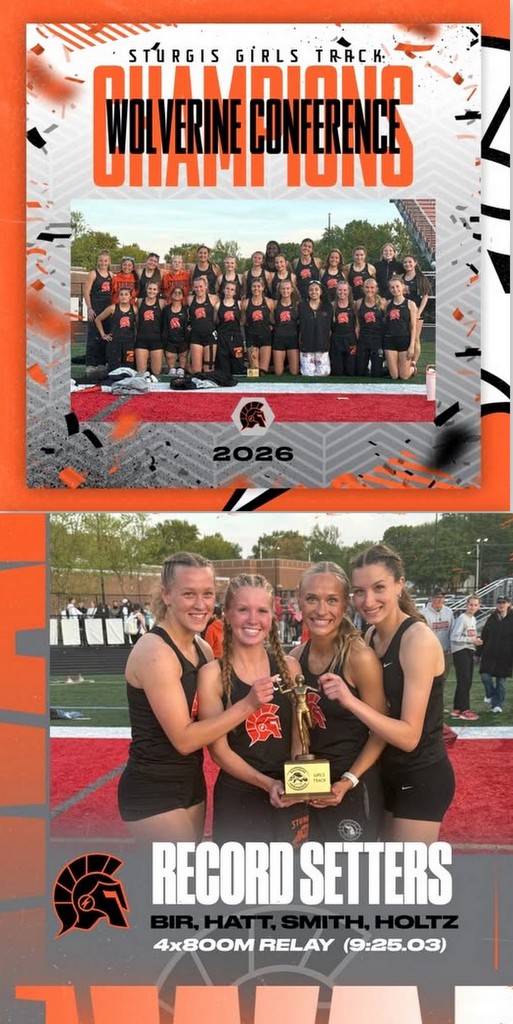 Sturgis girls 1st, boys 6th at Wolverine Conference Track Championship